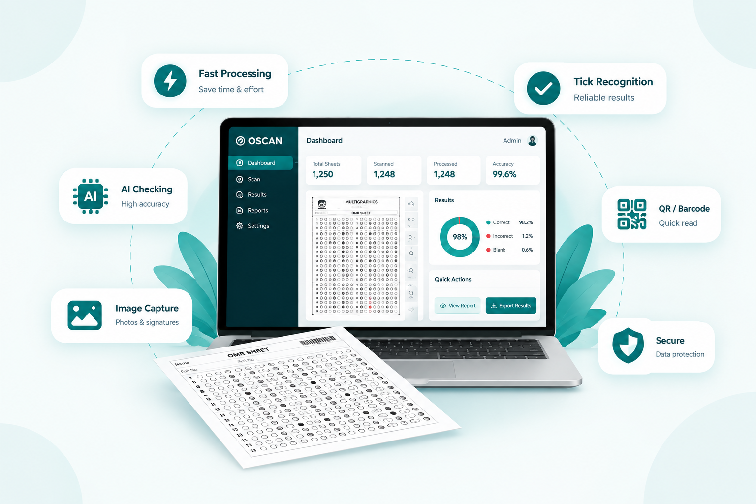 OSCAN OMR Software Dashboard